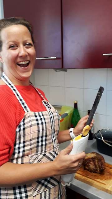 Braten anschneiden